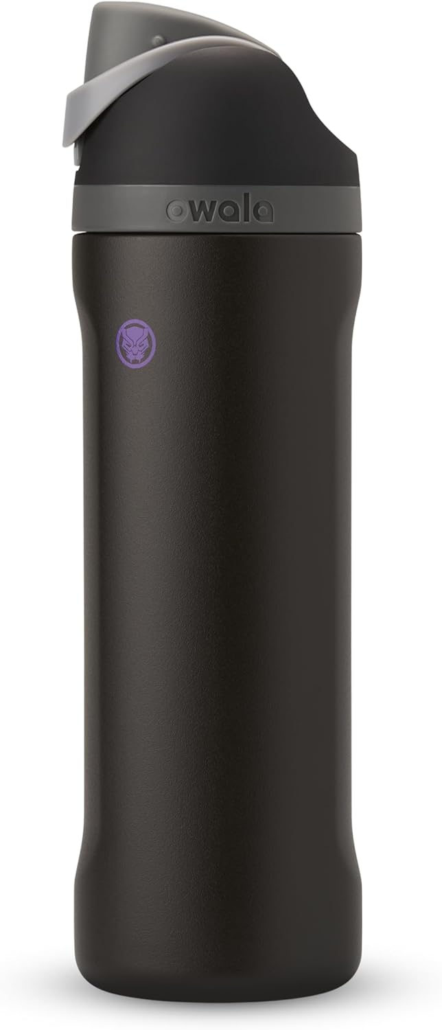 Owala Disney Princess FreeSip - Botella de agua aislada de acero inoxidable con popote para deportes y viajes, botella de agua deportiva sin BPA, 24 onzas, Tiana