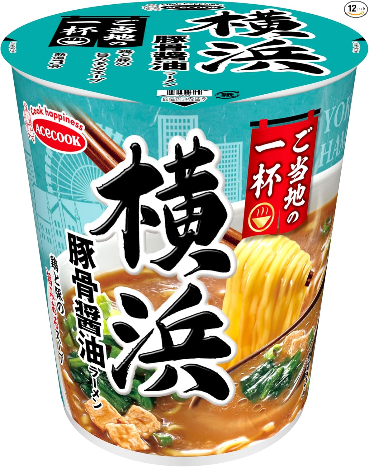 Ace Cook Local Ichibu Hakodate Salt Ramen, 2.1 oz (60 g) x 12 Packs