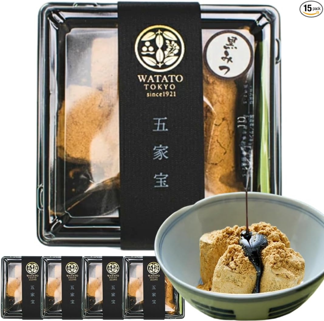 Watato Gokukahou 3 pcs x 5 Bags (15 pcs) Great Value Set Kinako Sweets Factory Sweet Kinako Crackers 【Featured on TV】Halal, Established, Additive-Free (5 Bag Set, Gokukahou)