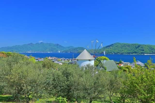 [Japanese Landscape Postcard] Postcard postcard postcard in Gotsushima Olive Park, Nishimura, Zodoshima County, Kagawa Prefecture, Photograph by kazukiatuko