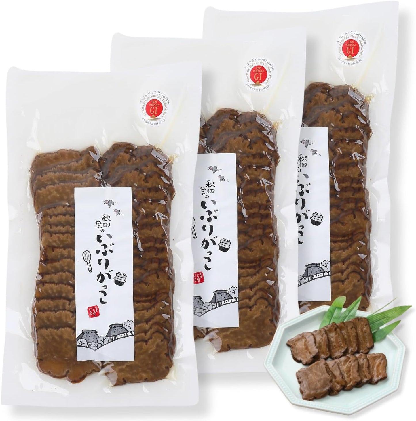 [Supervised by Chef] Iburigakko (Smoked Pickled Radish) Slices 5.3 oz (150g) Akita Kyowa Pickles Snacks Gift Smoked Daikon Takuan Additive-Free Food (1 Bag)