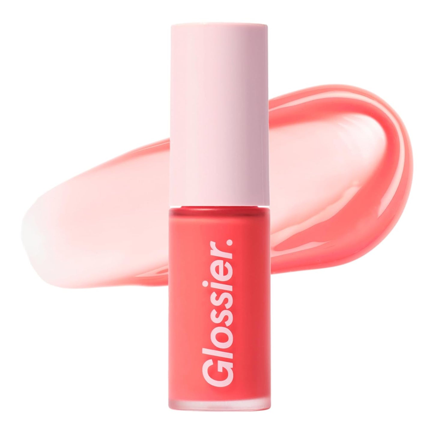 Glossier Lip Glaze - Hydrating Lip Oil Cream, Tinted High-Shine Finish + Apricot, Raspberry, Shea Butter & Menthol Cooling - Lightweight, Up to 12Hr Hydration - Icy, Clear Blue, 8 ml.