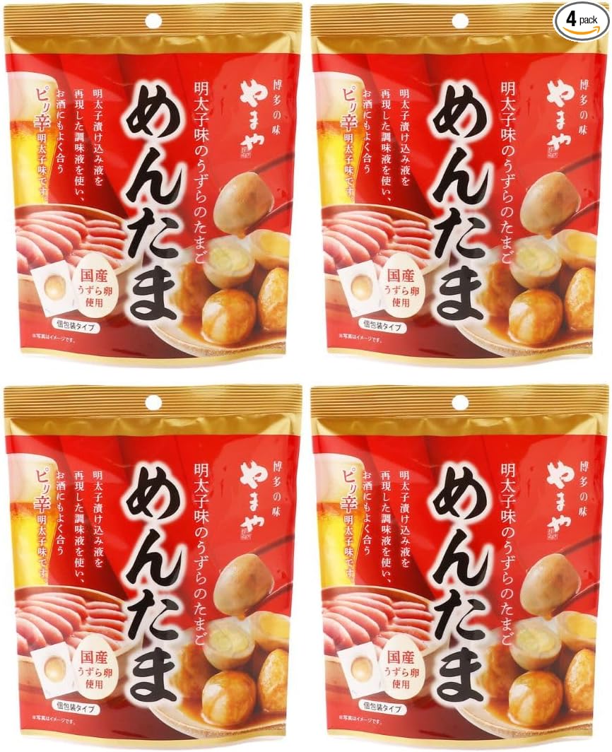 Yamaya Communications Mentama, 1.9 oz (54 g), Made with Domestic Ugly Eggs, Seasoned Egg, Mentaiko, Individually Packaged, Snacks, Delicious, Hakata Souvenir