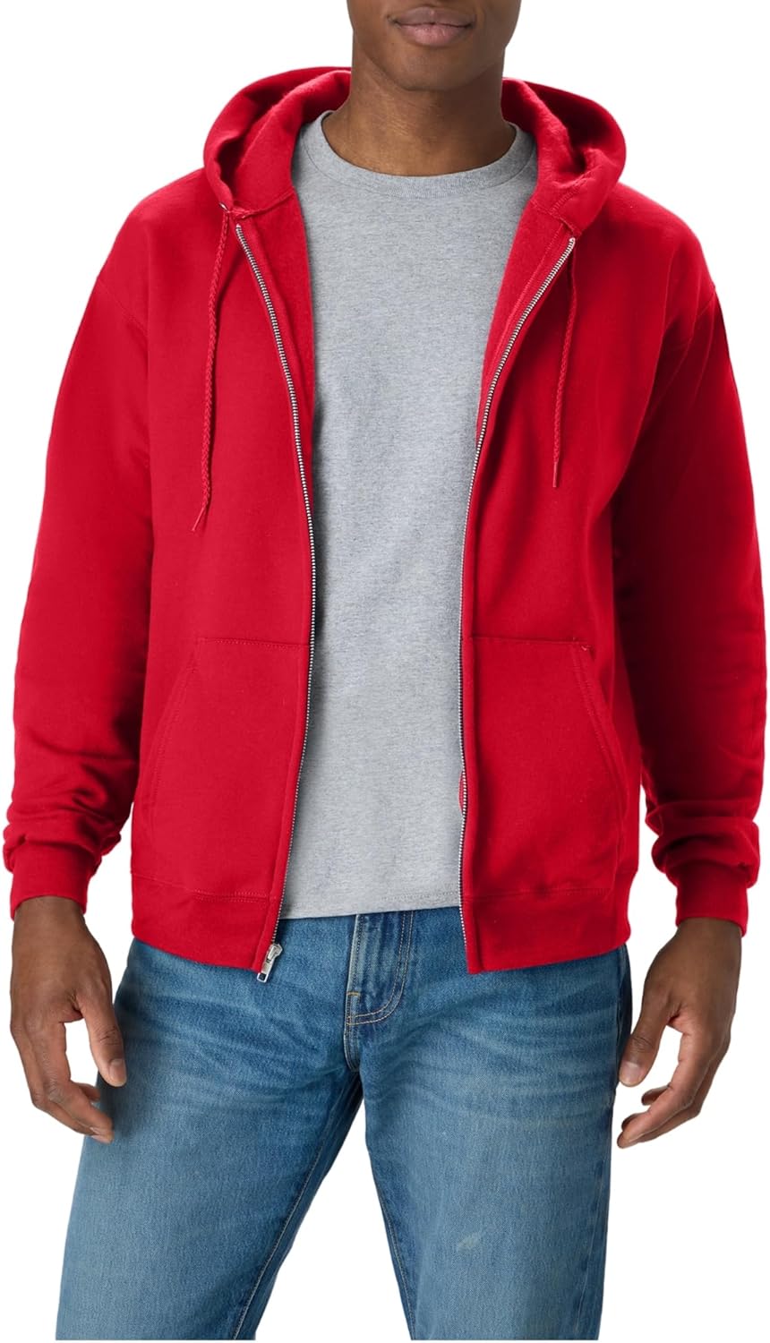 Hanes sudadera con capucha y cremallera completa para hombres, Ecosmart sudadera de polar con capucha y cremallera completa para hombres, sudadera con capucha