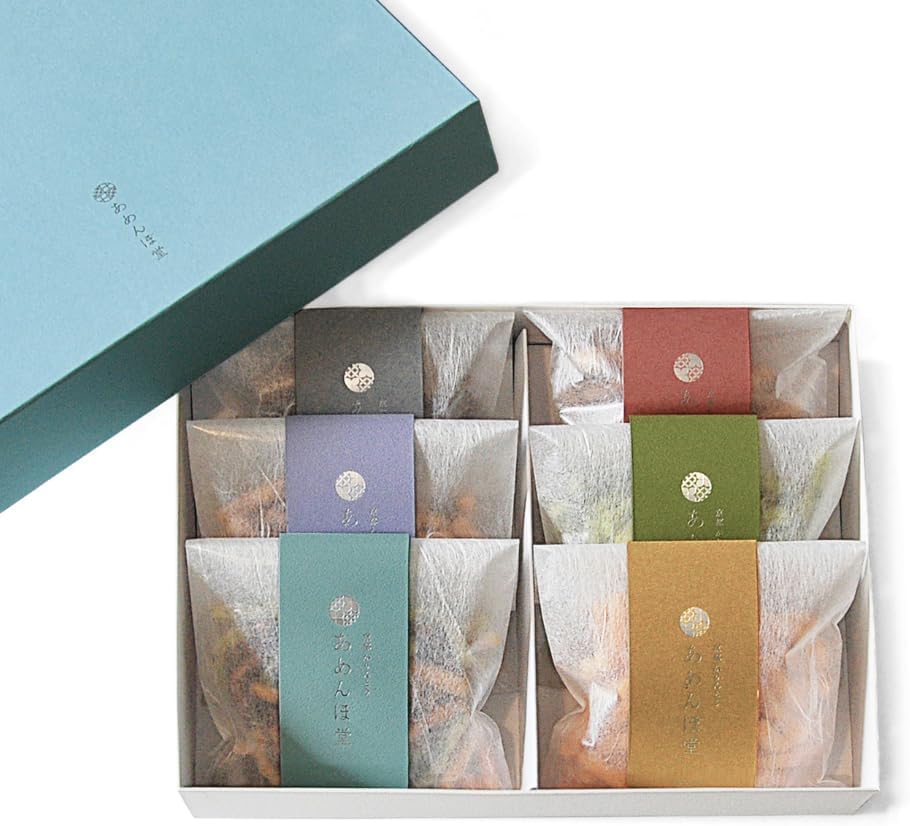 Kyoto Specialty: Amenbodo Popular Classic Assorted Karinto 6 Bags (Vegetable/Sweet Potato/Okinawa Black Sugar/Salted Caramel/Wasabi/Cheese) Kyoto Famous Confectionery, Souvenir, Gift, Hand-Delivered
