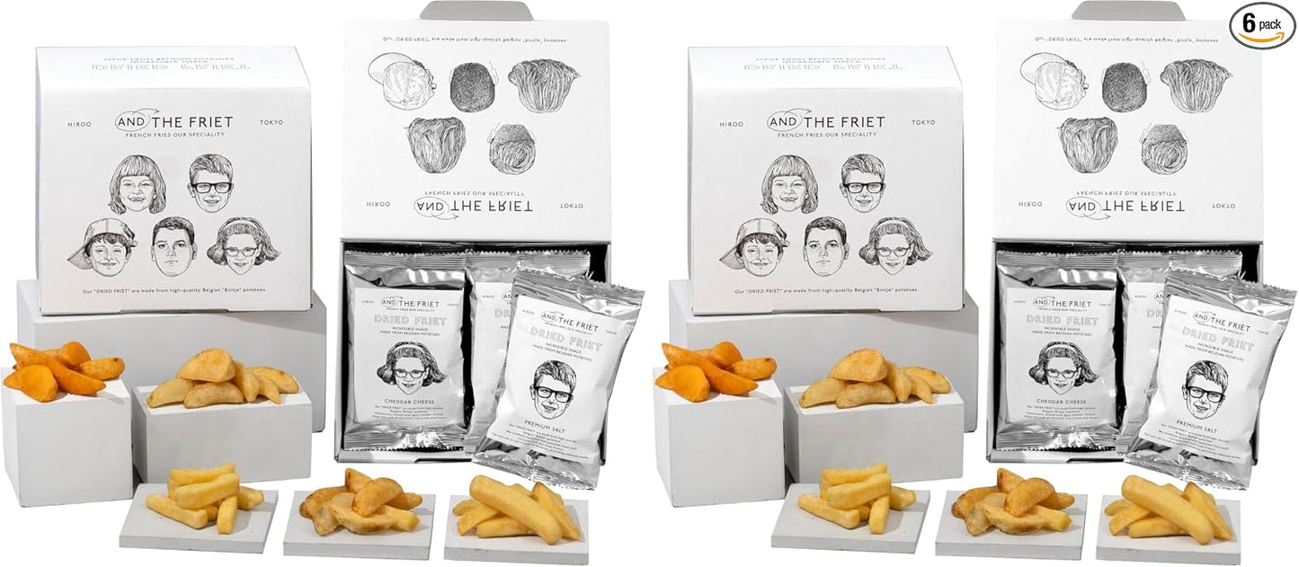 AND THE FRIET アンド・ザ・フリット Mini 10-Piece Dried Fries Individually Wrapped, Seasonal Winter Gift, Souvenir, Sweets, Potato Chips, Assortment, Tokyo Souvenir, Return Gift