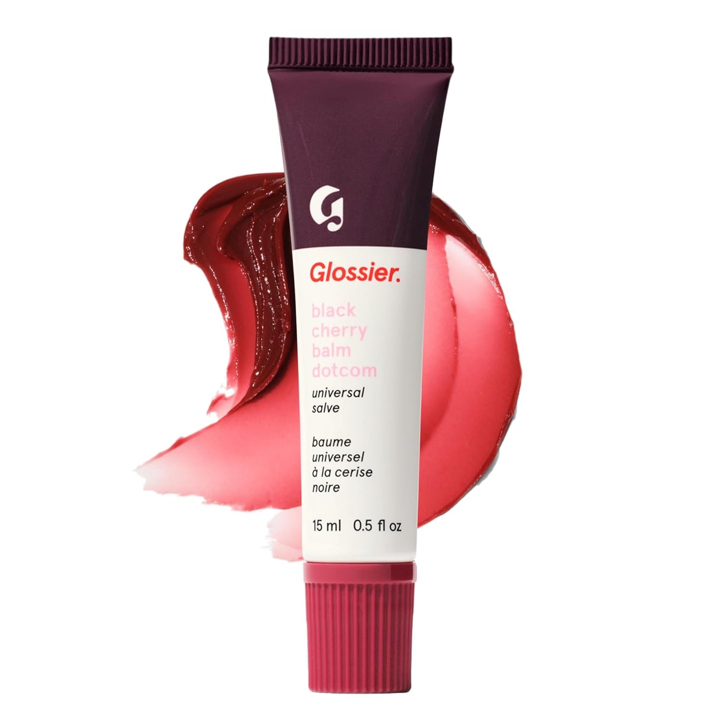 Glossier Balm Dotcom Hydrating Tinted Lip Balm - Universal Salve, Up to 12 Hour Moisture for Dry Lips, Cuticles & Skin - Lanolin, Beeswax & Castor Oil - Strawberry, Jammy Pink Tint, 15ml