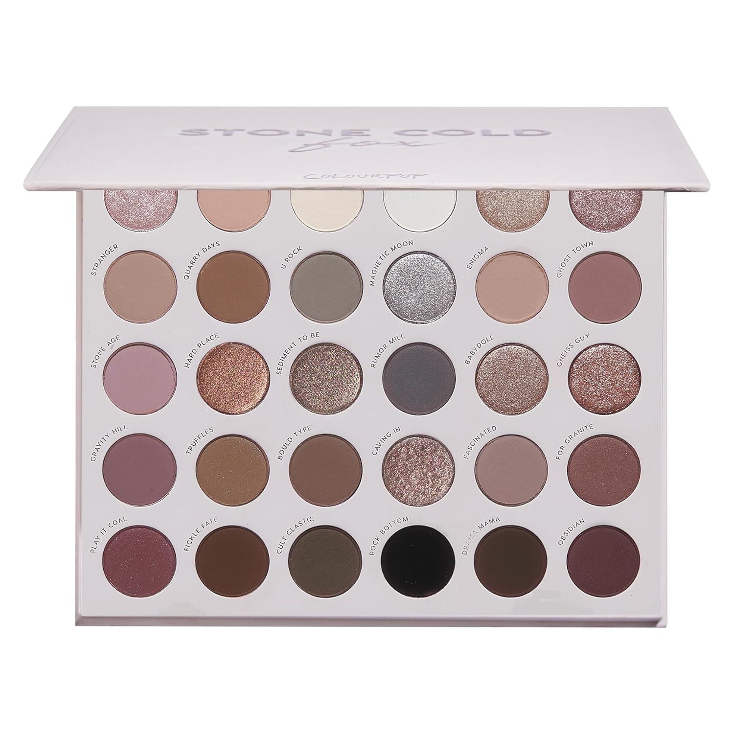 ColourPop Smoke N Roses Paleta de sombras de ojos, tonos rosey y ahumados con acabados metálicos y mate, maquillaje de ojos de alto pigmento con una fórmula de larga duración (1.16 onzas)