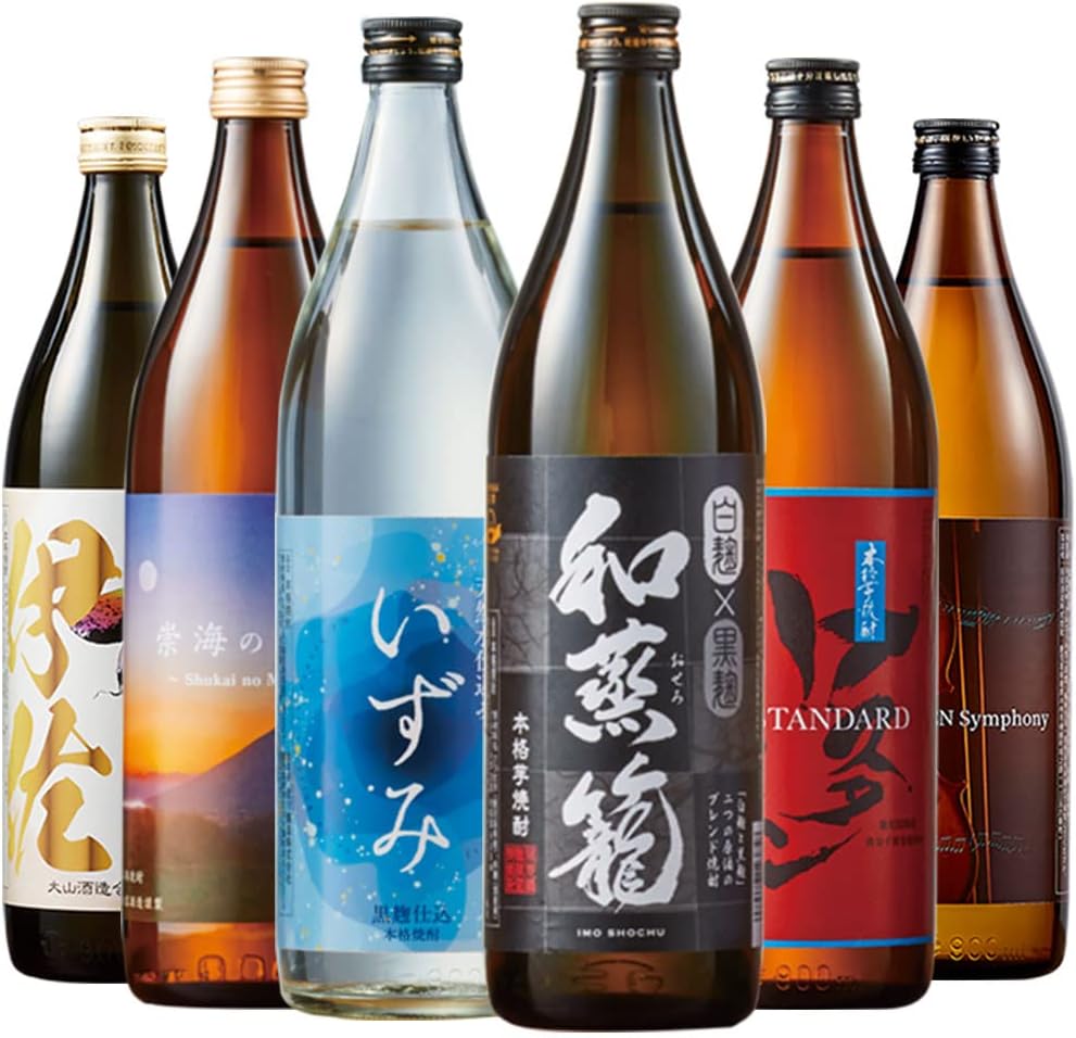 Belluna Gourmet Shochu Tasting Comparison Set (Kagoshima 6 Breweries / 30.4 fl oz (900 ml) x 6 Bottles), Assorted, Alcohol, Celebration, Souvenir, Gift, Present, Mother's Day, Father's Day, Respect