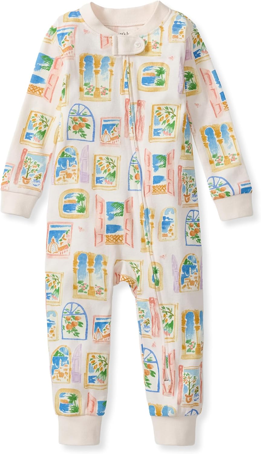 Burt's Bees Baby Unisex Footless Sleeper Pajama, 1-Pc Zip-Up Footie Pajama | Snug-fit organic cotton footless PJs features an easy 2-way zipper for easy nighttime changes