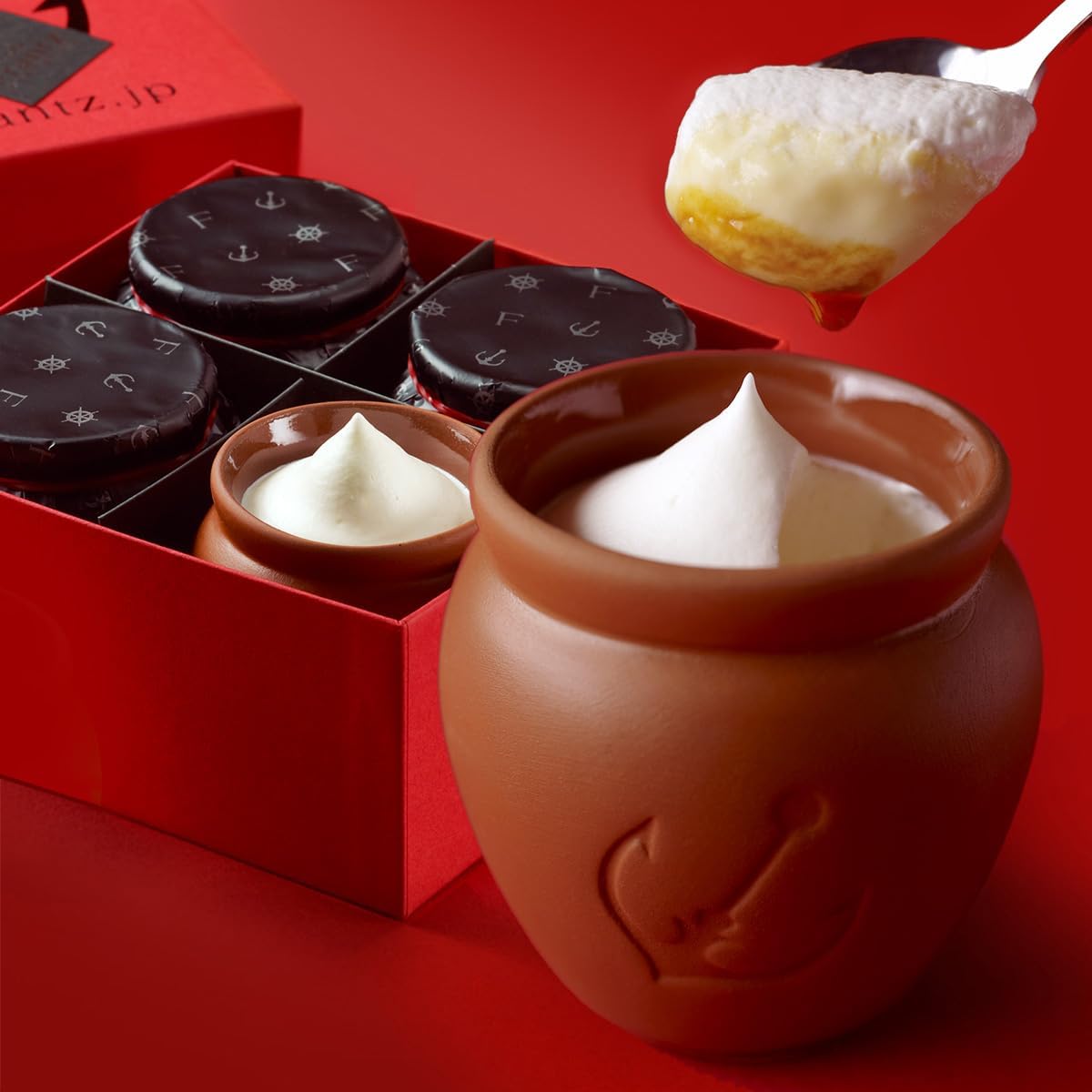Kobe Frantz Kobe Magic Pot Pudding 4 Pieces, Sweets Gift, Popular, Stylish, Frozen