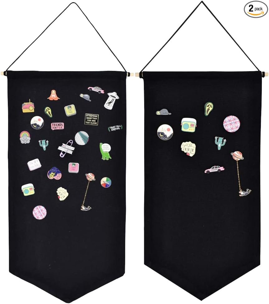 Broche para colgar en la pared, estuche de almacenamiento de joyas, soporte de exhibición de lienzo, soporte de pin esmaltado, soporte para pancartas, aretes, collar, organizador de colección