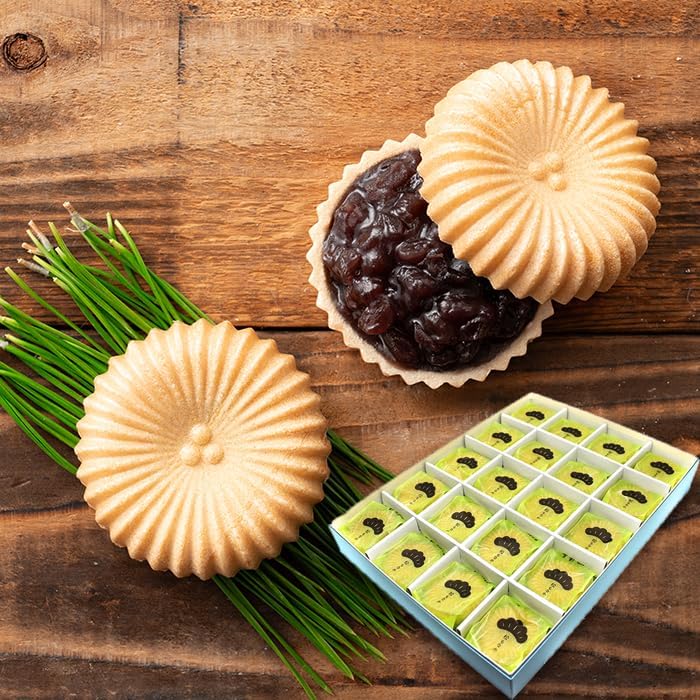 【Okashidokoro Minatoya】Matsu Monaka 6-piece Set 【Granulated Red Bean Paste】Seigyo (Year-end Gift) Matsu Mochi (Japanese Confectionery) Gift Sweets Hokkaido Small Red Beans Long-established Kagawa