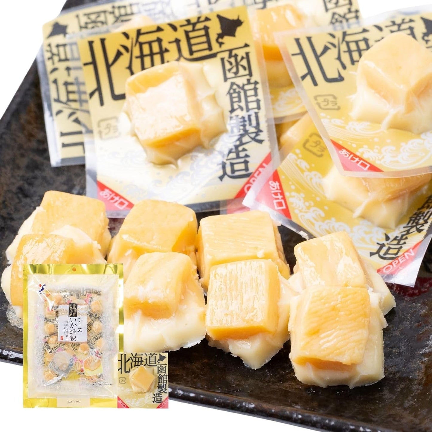 Hokkaido Snacks, Delicious Sake Snacks, Premium Snacks, Popular Souvenir, Individually Packaged, Room Temperature (1 piece, squid)