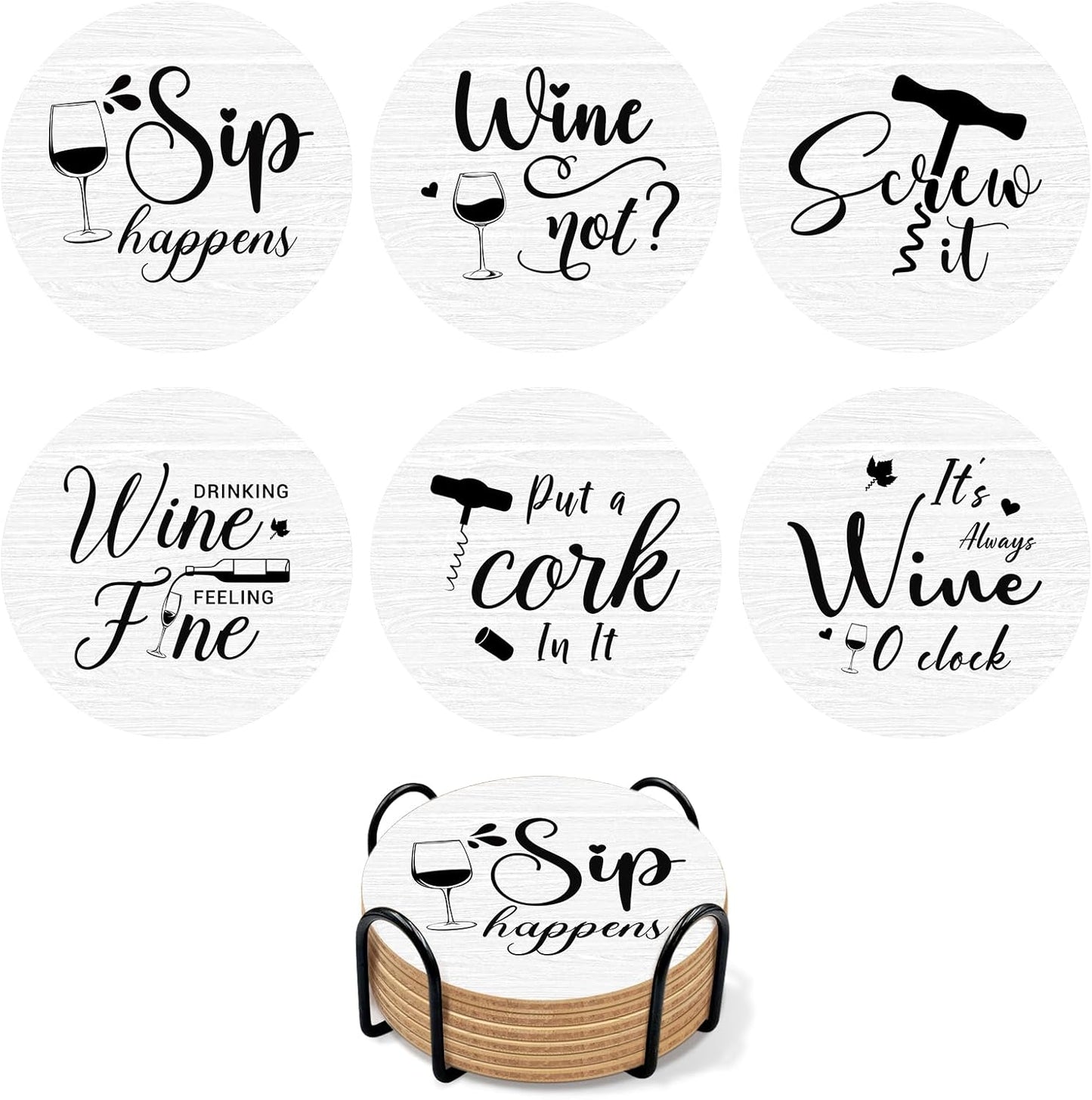 6 posavasos de corcho de Wars para bebidas, posavasos de corcho para bebidas con portavasos, divertida decoración de cocina, adecuados para mesa de café y bar, regalos temáticos de guerras para