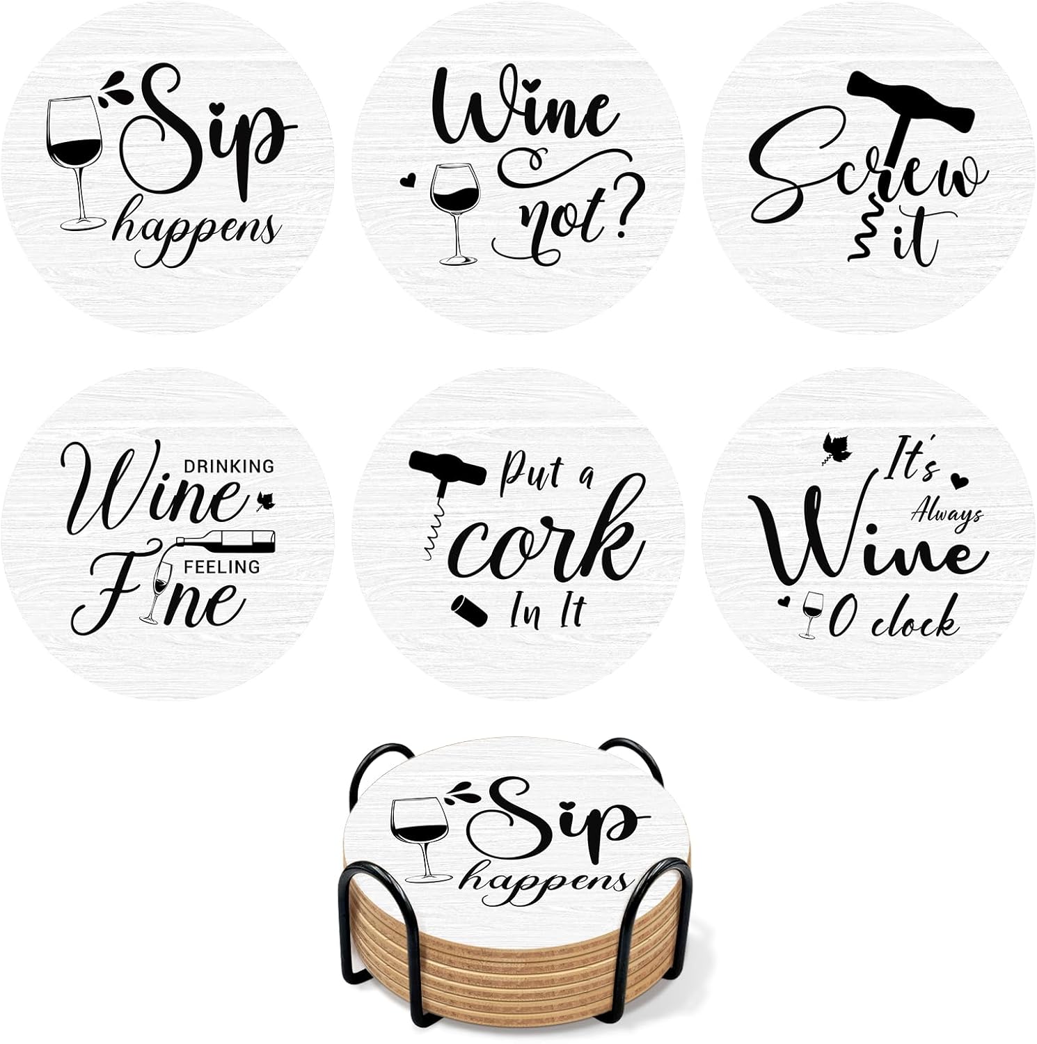 6 posavasos de corcho de Wars para bebidas, posavasos de corcho para bebidas con portavasos, divertida decoración de cocina, adecuados para mesa de café y bar, regalos temáticos de guerras para