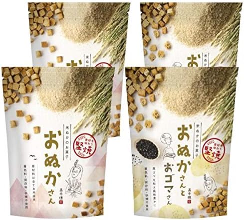 (Official) Takachiho Murata Rice Flour Cookies, Additive-Free, Sugar Free, Sweets, Bran 4 Bags (Assorted)