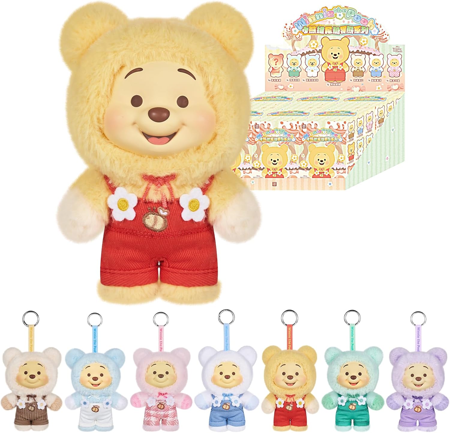 TOP TOY Disney Pooh Plush Toy Series [1 Piece] Gacha Gacha Blind Box Figure Plastic Model Premium Soft Vinyl Birthday Present for Disney Character Collectors
