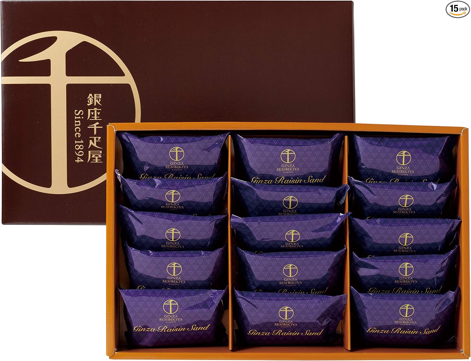 Ginzan Chibakuya Ginza Raisin Sandwich A (6 pieces) Gift Sweets Baked Goods Assortment