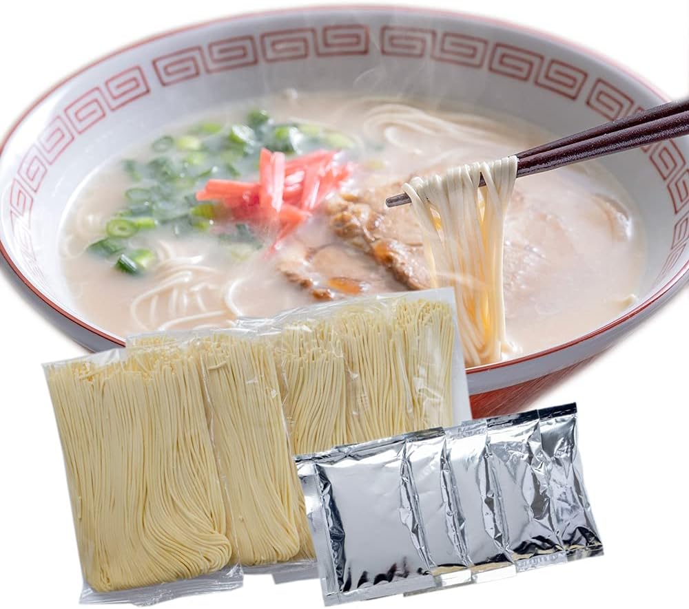 Daichi Raw Sweets, Hakata Ramen, 5 Servings, Made in Fukuoka Prefecture, Genuine Semi-Raw Noodles, Baggage Noodles, Thick Tonkotsu Soup, Pork Bone Ramen, Nagahama Dai Ramen, Fukuoka Gourmet Order