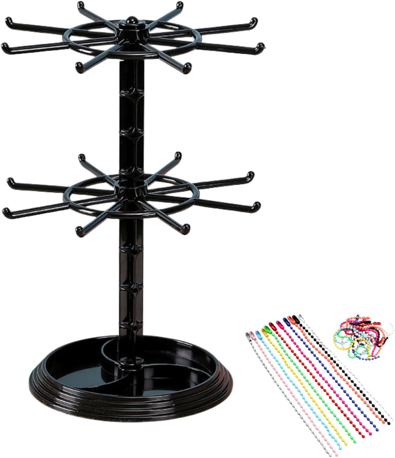alldeblue Key Holder Storage with Markings Charm, Acrylic Case, Acrylic Key Holder, Compatible with Gacha, Side-by-Side Drawers, 2 Tiers, W 9.8 x D 6.7 x H 7.1 inches (25 x 17 x 18 cm), Push Motion