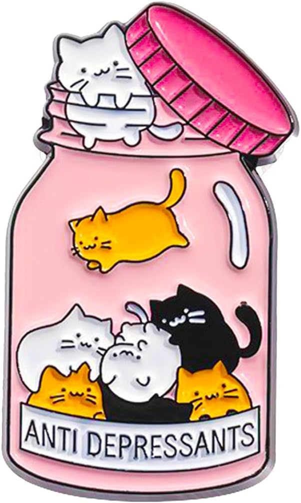 Divertidos pines esmaltados para mochila con lindos broches de animal, pin de gato de dibujos animados, pin de ganso, juego de pines esmaltados, regalo para chaqueta, sombrero, bolso, mochila