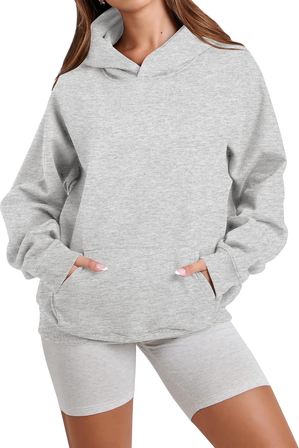 Anoumcy - Sudadera con capucha de camuflaje para mujer, con hoja de arce y forro de vellón, estilo holgado