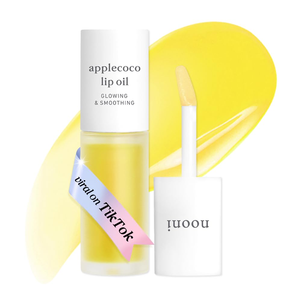 NOONI - Aceite coreano para labios, de larga duración, hidratante, revitalizante para labios secos, impermeable, relleno de calcetines para niñas adolescentes, 0.12 fl.oz, Appleplum