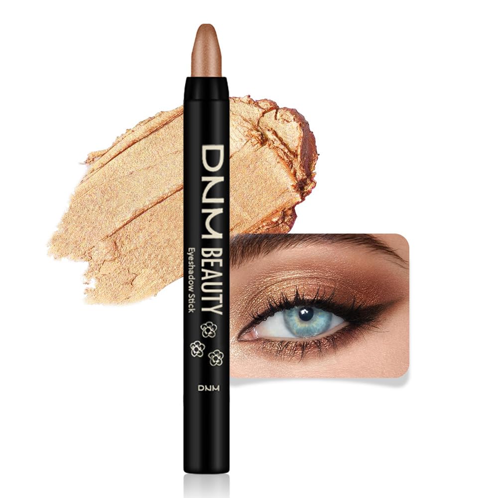 Juego de 8 piezas de barras iluminadoras de sombra de ojos en crema, champán perla gris topo bronce cacao piedra masilla amatista ahumada con brillo mate, lápiz delineador de ojos, barra aplicadora