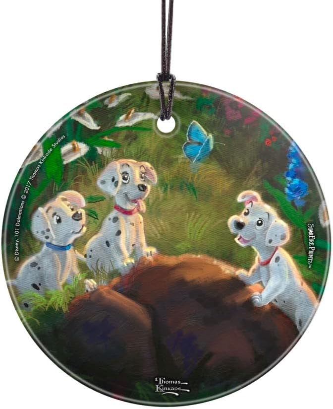 Disney - 101 Dálmatas – 3.5 pulgadas Starfire Prints colgante accesorio de impresión de vidrio – Ideal para regalar y coleccionar | Hanging glass print | Bedroom or office display | Disney fan gift