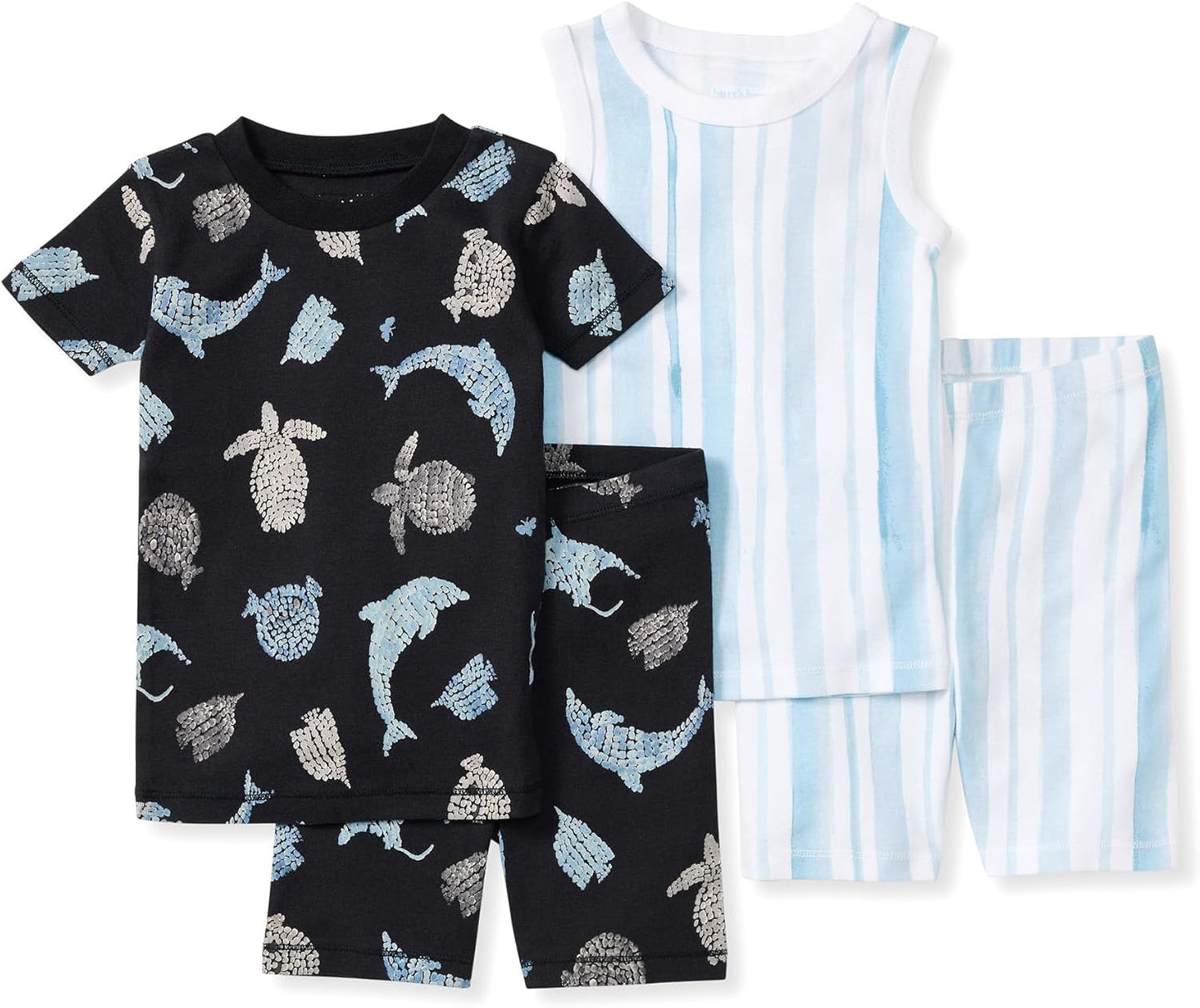 Burt's Bees Baby Pijama unisex de algodón, camiseta de manga corta de 2 piezas y pantalones cortos | Snug fitting, yet comfy warm weather pajamas sets are made in our classic rib fabric