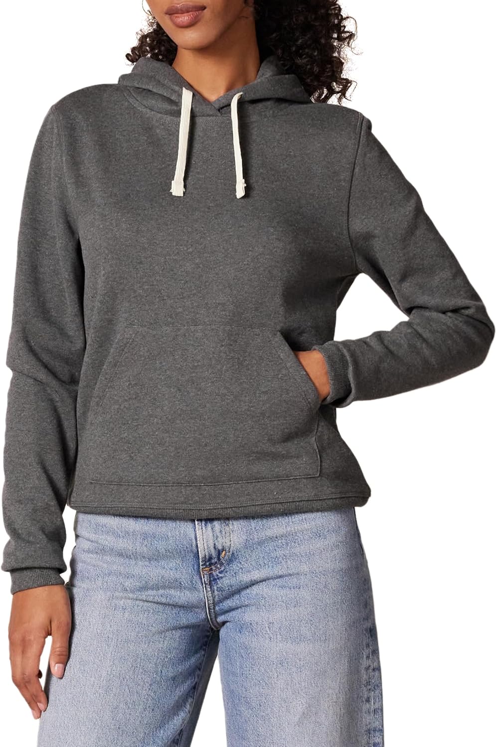 Essentials Sudadera con capucha, de vellón, para mujer