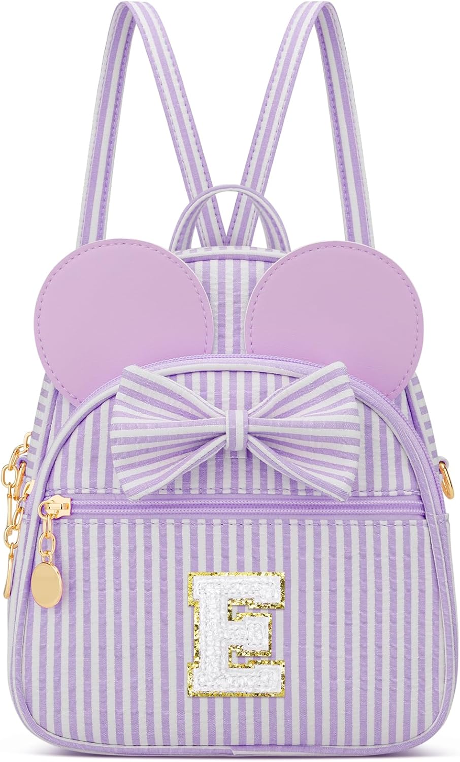 Regalo de cumpleaños personalizado para niñas pequeñas, mochila pequeña con inicial para niñas pequeñas, lindo mini bolso para niños de 3 a 10 años, rosa A
