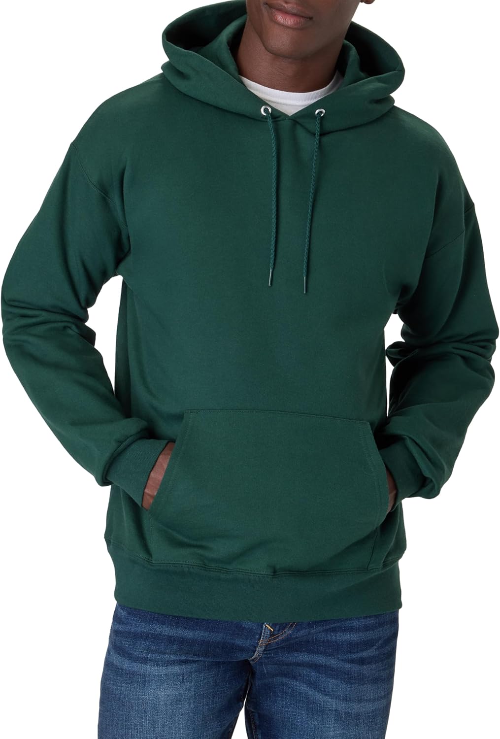 Hanes Sudadera con capucha de forro polar pesado para hombre, sudadera de algodón para hombre