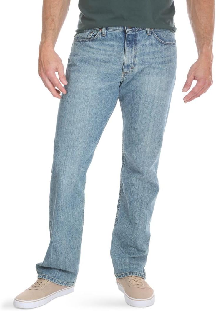 Wrangler Authentics - Jeans de ajuste estándar y pretina Comfort Flex, para hombre