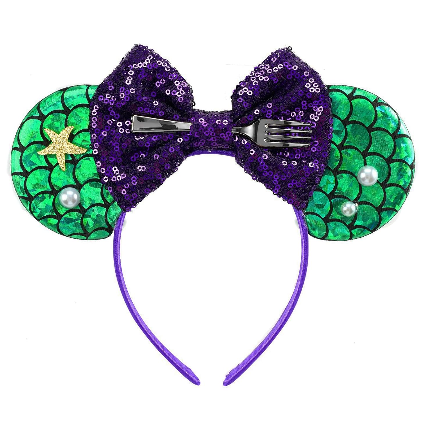 LYLIN Diadema de orejas de ratón, orejas de ratón rosas con lazos de castillo para mujeres y niñas, accesorios para el cabello, orejas de princesa, orejas de parque, viajes, fiesta, cosplay, accesorios de disfraces (castillo rosa)