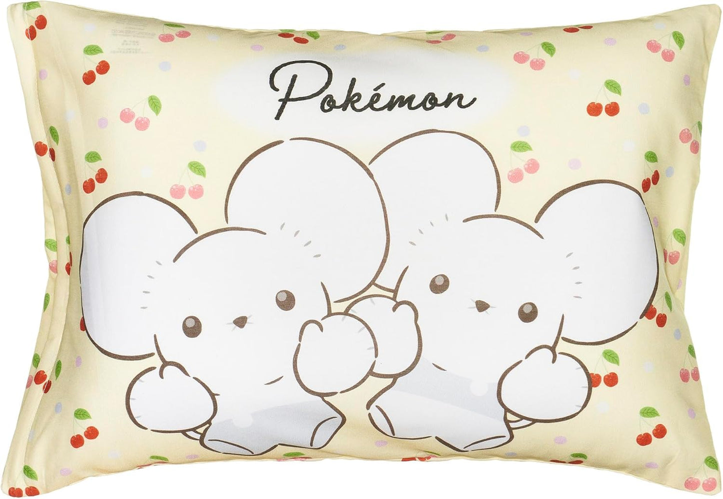 MORiPiLO Children's Pillow, Low Profile, My Melody and Kuromi, Sanrio Characters, Love Love Pink, Approximately 11 x 15.4 inches (28 x 39 cm), Skin-friendly 100% Cotton Fabric, Washable, Cover