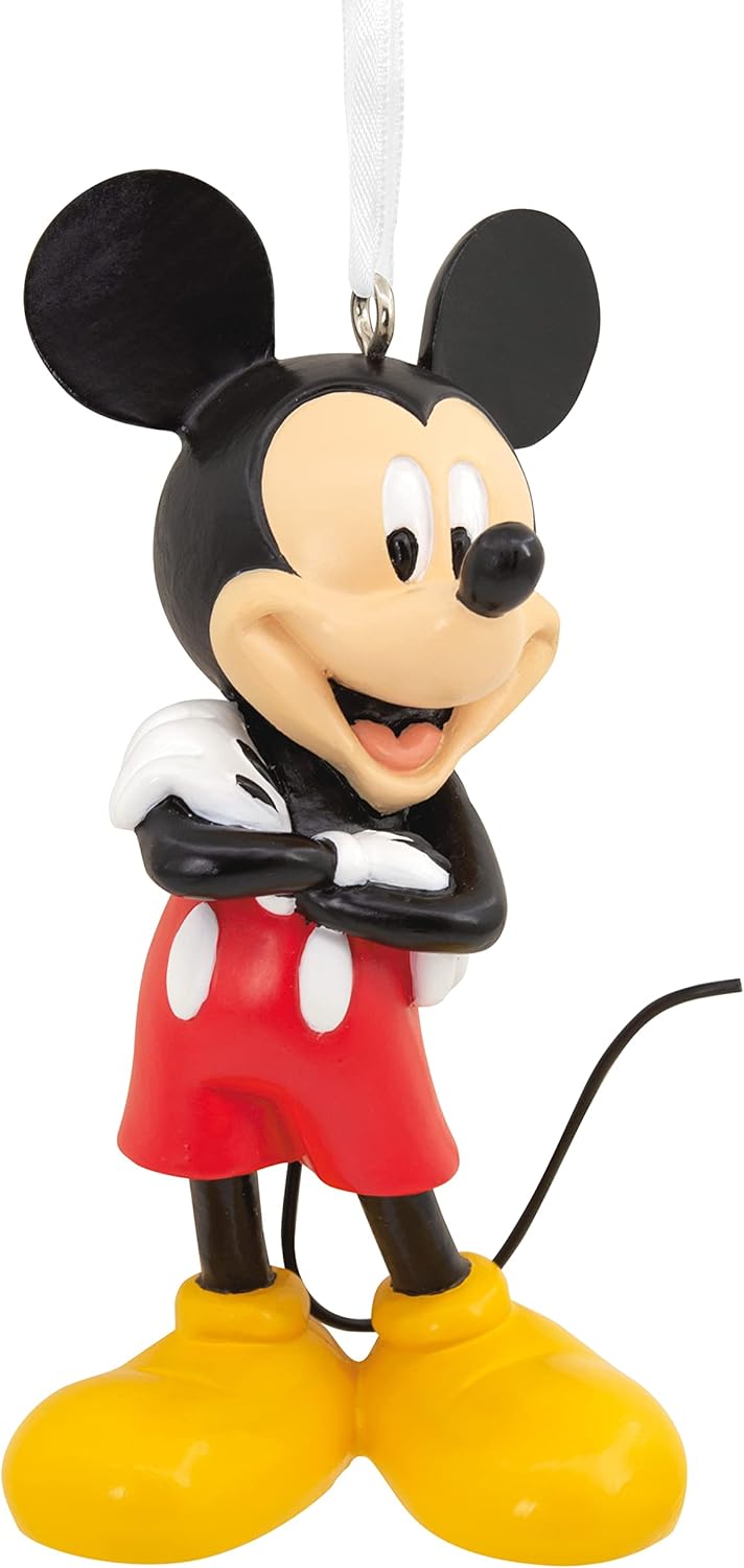 Hallmark Adornos de Navidad de Disney Mickey Mouse Misterio, Resistente a Romper, Juego de 2
