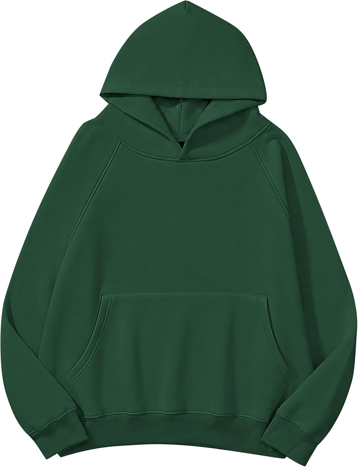 Lauweion - Sudaderas con capucha básicas de forro polar para mujer, con estampado de letras, manga larga, bolsillo canguro, hombros caídos, estilo holgado