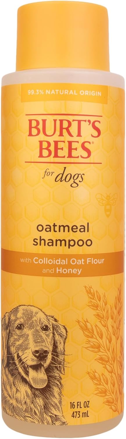 Burt's Bees for Pets Champú de avena para perros con harina de avena coloidal y miel, 2 unidades, fórmulas de origen 95% natural, champú para perros - 2 unidades, 32 onzas