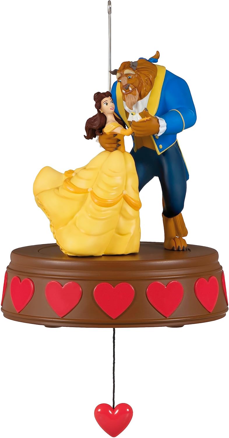 Hallmark Keepsake Adorno de Navidad 2026, La Bella y la Bestia de Disney, 35 aniversario, Mrs. Potts y Chip, regalos para fanáticos de Disney