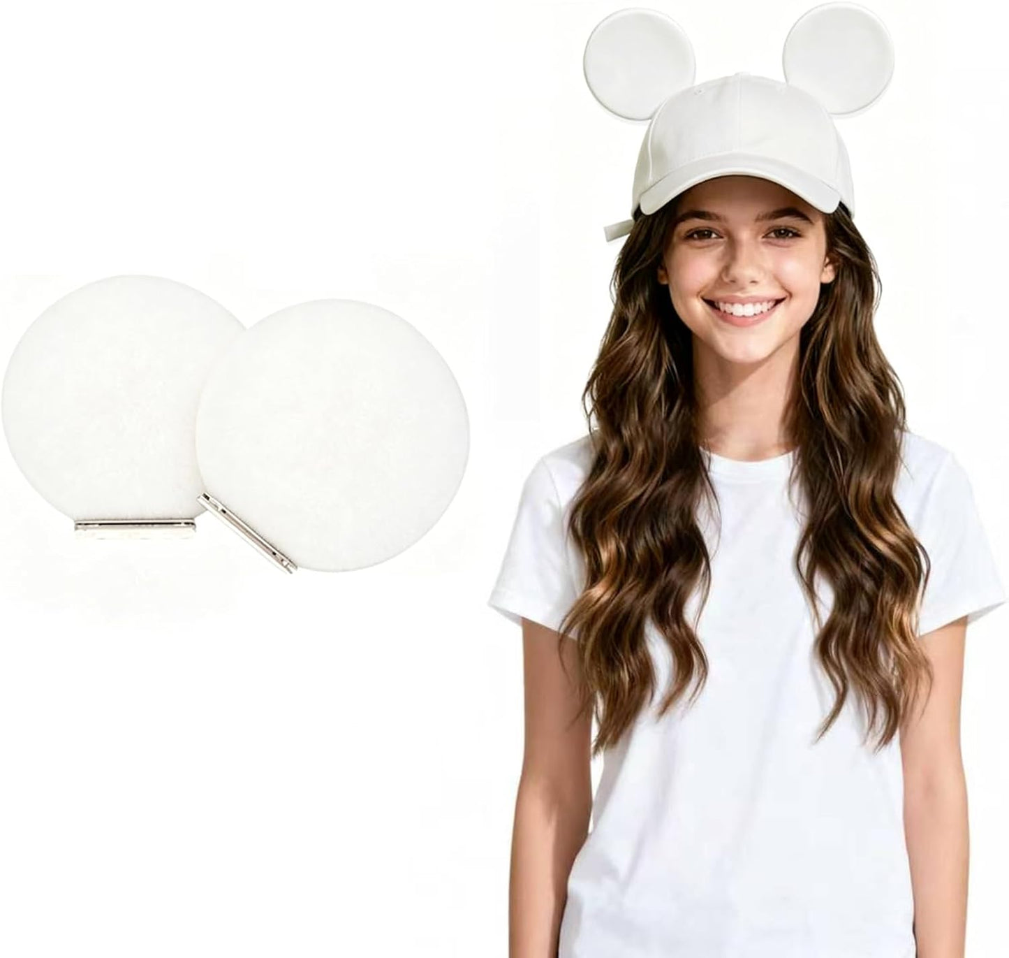 Orejas magnéticas de ratón para sombreros, clips de oreja extraíbles, accesorios de decoración para gorras, hombres, mujeres, familias en parques temáticos