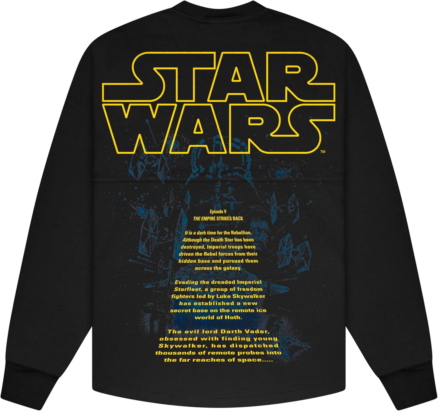 Spirit Jersey STAR WARS, colección oficial de Disney Star Wars, camiseta de manga larga de gran tamaño, unisex, 100% algodón