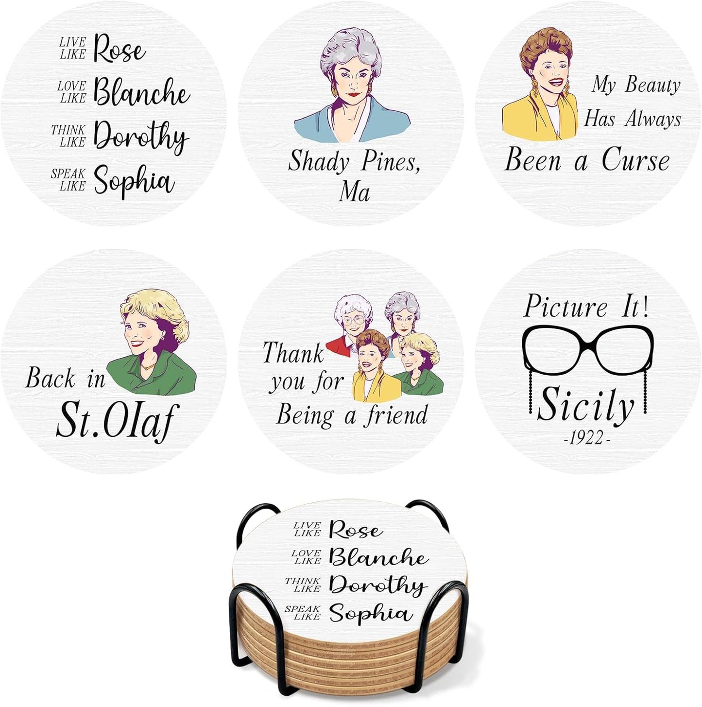 6 posavasos de corcho de Wars para bebidas, posavasos de corcho para bebidas con portavasos, divertida decoración de cocina, adecuados para mesa de café y bar, regalos temáticos de guerras para