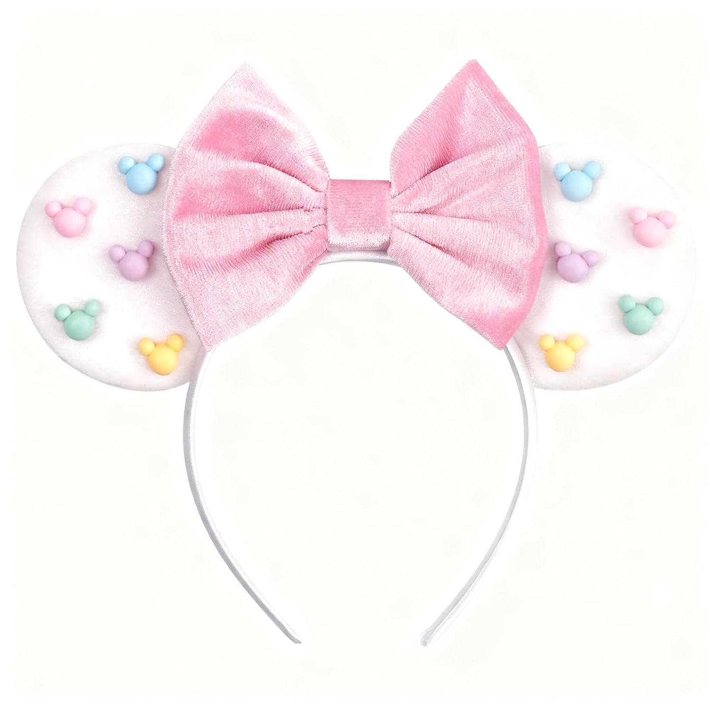 bianbaistar Colorida diadema de orejas de ratón inspirada en caramelos con purpurina brillante, perfecta para fiestas divertidas, eventos temáticos y celebraciones navideñas