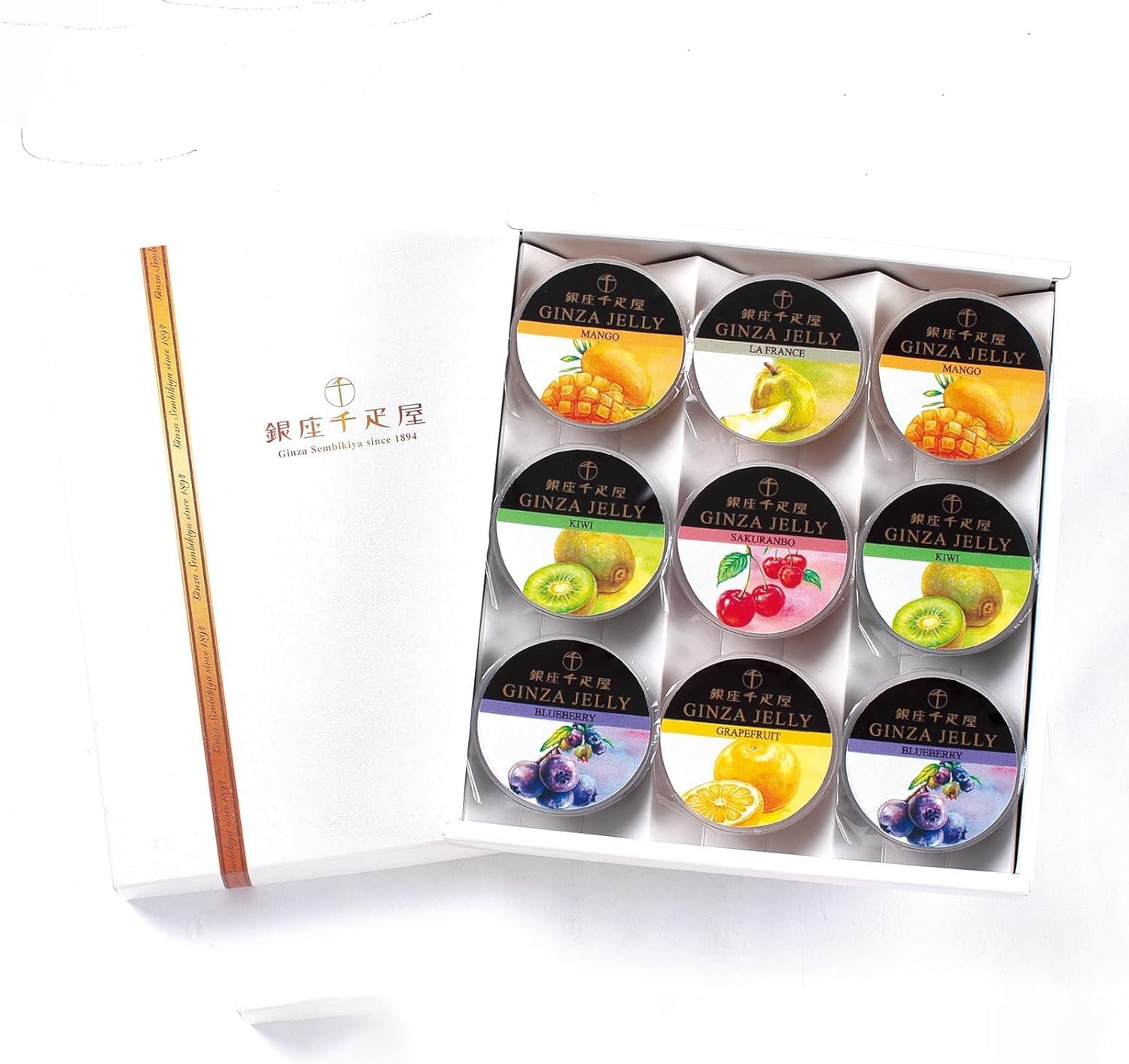 Ginza Senbikiya Ginza Fruit Yokan 6 pieces, Gift card included, Official wrapping, Official carry bag included, Gift