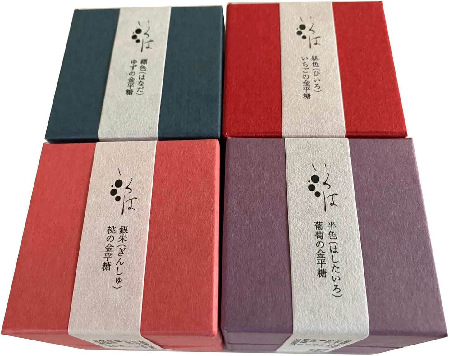 Iroha Traditional Sugar Candy 3 Varieties Set - Peach, Banana, Lemon, Cherry, Handmade Souvenir Petit Gift Delicious Nostalgic Konpeito Tea Time Favors Return Gift New Flavor