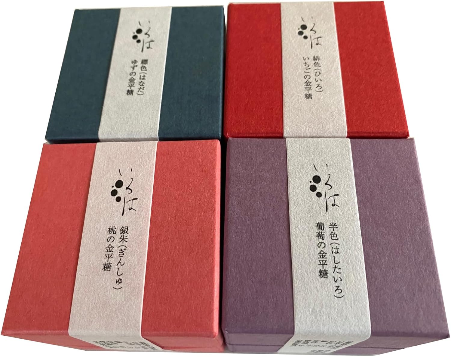 Iroha Traditional Sugar Candy 3 Varieties Set - Peach, Banana, Lemon, Cherry, Handmade Souvenir Petit Gift Delicious Nostalgic Konpeito Tea Time Favors Return Gift New Flavor