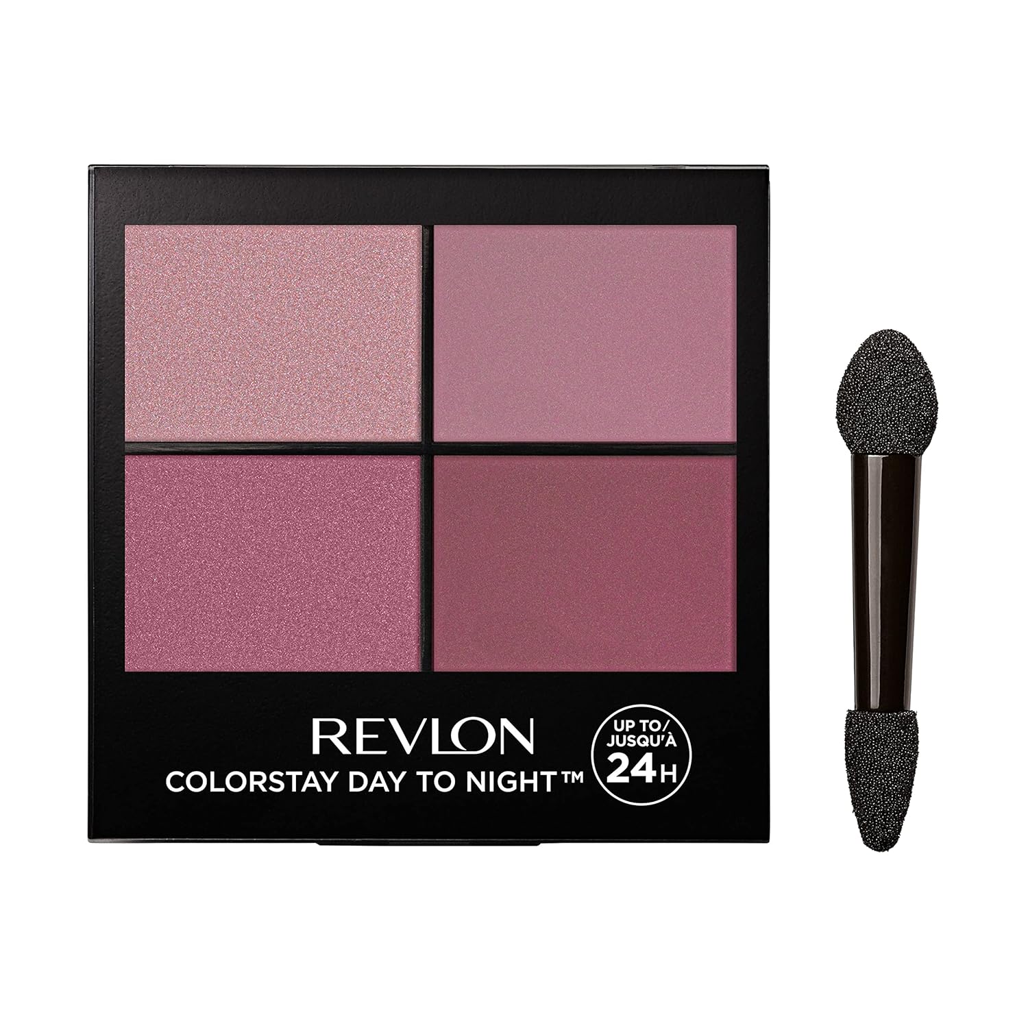 Revlon ColorStay Day to Night Eyeshadow Quad, Longwear Shadow Palette with Transitional Shades and Buttery Soft Feel, Crease & Smudge Proof, 530 Seductive, 0.16 Oz