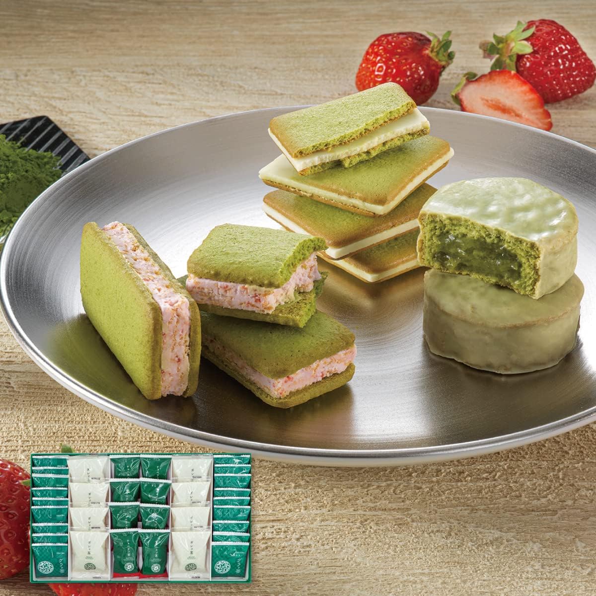 KYOTO VENETO Matcha Green Tea 18-piece Set Matcha Langue de Chat Cookies Individually Wrapped Kyoto Souvenir Gift Present Valentine's Day Birthday Thank You Gift Congratulatory Gift Wedding
